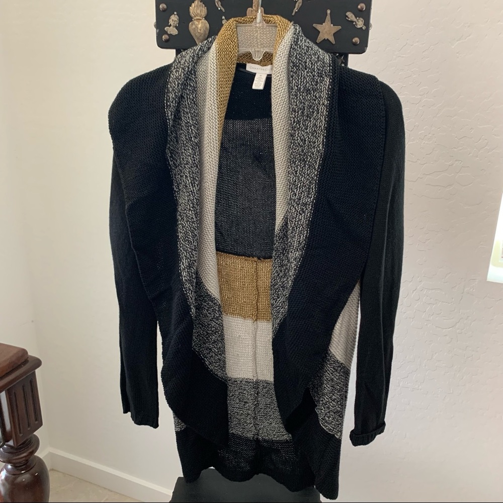 Charter Club Open Drape Sweater M